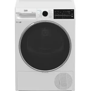 Uscator de rufe Beko B5T89243W, Pompa de caldura, 9 kg, Clasa A+++, RecycledDry, Motor ProSmart Inverter, OptiSense, Alb imagine