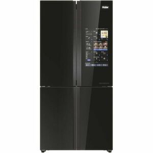 Side by side Cube Haier HCW9919FSGB, 586 l, Total No Frost, Big Touch Display, Web browser, Switch zone, My Smart Home, Super Cooling, Super Freezing, My food Locator, My Inventory system, Clasa F, H 190 cm, Negru imagine