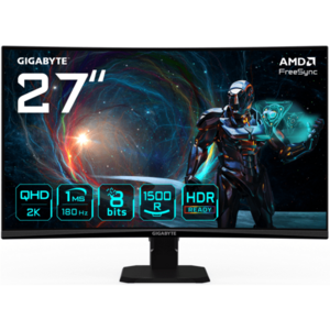 Monitor LED GIGABYTE Gaming GS27QCA Curbat 27 inch QHD VA 1 ms 180 Hz HDR FreeSync imagine