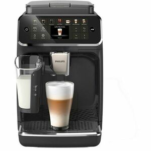 Espressor automat Philips EP4441/50 seria 4400, presiune 15 bari, solutie de lapte LatteGO, 12 tipuri de bauturi, ecran tactil intuitiv, Tehnologie noua SilentBrew pentru preparare silentioasa, rasnita ceramica, functie QuickStart, negru- argintiu imagine