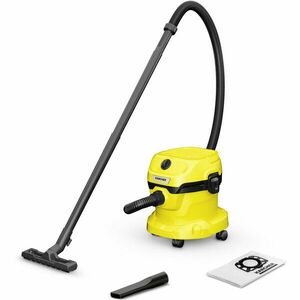 Aspirator multifunctional KarcherWD 2 V-12/4/18 , Aspirare umeda si uscata, 12 l, furtun, 1.8m, 1000W, functie de suflare, Galben/Negru imagine