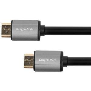 Cablu Kruger&Matz KM1208, HDMI-HDMI, 5 m, Versiunea 2.0 (Negru/Argintiu) imagine