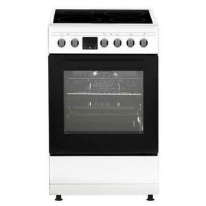 Aragaz Samus SM564VTE WHITE, Electric, 4 Zone de gatit vitroceramice, 56 L (Alb/Negru) imagine