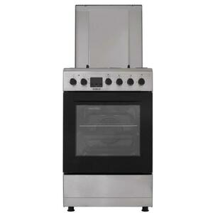 Aragaz mixt Samus SM563AENS INOX, Gaz, 4 Arzatoare, Cuptor electric, 43 L, 50 cm (Inox) imagine