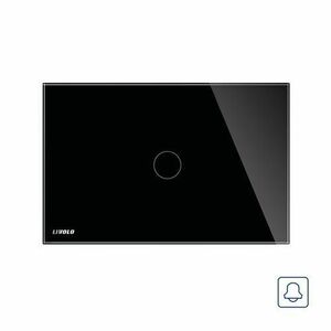 Buton sonerie cu touch Livolo din sticla, Standard italian (Negru) imagine