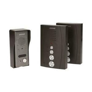 Interfon pentru o familie ELUVIO INTERCOM ORNO OR-DOM-RE-920/B, control automat al portilor, functie intercom, ultra-slim, negru imagine