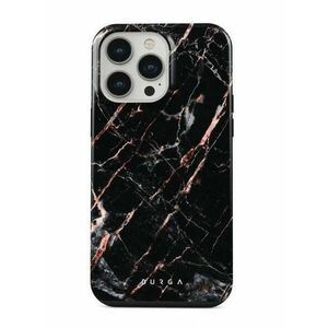 Protectie Spate Burga Dual Layer Rose Gold Marble pentru Apple iPhone 14 Pro (Negru) imagine