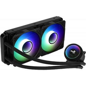 Cooler CPU Aerocool Mirage L240, iluminare ARGB, racire cu lichid, 2x120mm (Negru) imagine