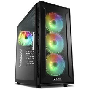 Carcasa Sharkoon TG6M RGB, Mid-Tower, fara sursa, ATX, Black imagine