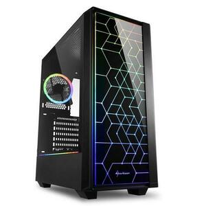 Carcasa Sharkoon RGB LIT 100, ATX, Sticla temperata (Negru) imagine