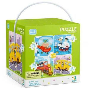 Puzzle 4 in 1 - Vehicule (12, 16, 20, 24 piese) imagine