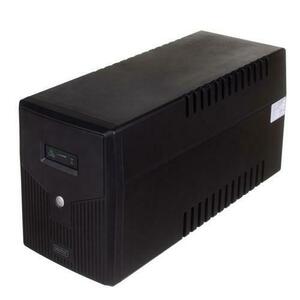 UPS Digitus, Line/ Ineractive LED 1500VA/900W 2x12V/9Ah AVR 4xSchuko USB RS232 RJ45, Negru imagine