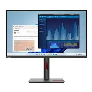 Monitor IPS LED Lenovo ThinkVision 27inch T27p-30, UHD (3840x2160), HDMI, DisplayPort, Pivot, 4 ms (Negru) imagine