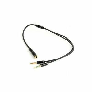 Cablu audio GEMBIRD CCA-418M, Splitter stereo 2 x Jack 3.5 mm T - 1 x Jack 3.5 mm M, 20cm imagine