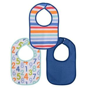 Set 3 bavete bumbac si peva Lorelli, 30 x 19 cm, inchidere cu banda velcro imagine