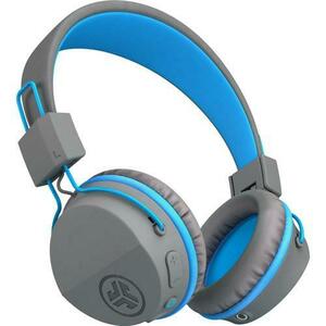 Casti on-ear JLAB JBuddies Studio Kids Wireless, Bluetooth, pentru copii, Graphit / Albastru imagine