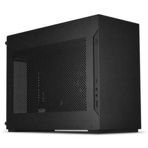 Carcasa Lian Li A4-H2O X4, Mini-ITX, Fara sursa, mITX + Cablu PCIe 4.0 Riser inclus (Negru) imagine