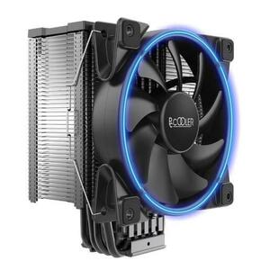 Cooler CPU PCCOOLER GI-X6B V2, iluminare LED Albastru, 1x120 mm, 1800 rpm, PWM (Negru) imagine