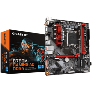 Placa de baza GIGABYTE B760M GAMING AC DDR4, Intel B760, LGA 1700, mATX imagine