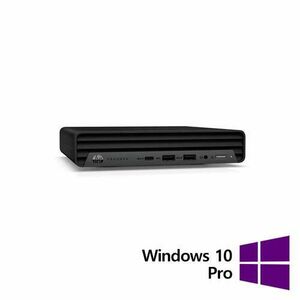 Calculator Sistem PC Refurbished HP ProDesk 400 G6 Mini, Intel Core i5-10500T 2.30 - 3.80GHz, 8GB DDR4, 256GB SSD + Windows 10 Pro imagine