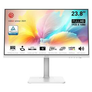 Monitor IPS LED MSI Modern 23.8inch MD2412PW, Full HD (1920 x 1080), HDMI, Boxe, Pivot, 100 Hz, 1 ms (Alb) imagine