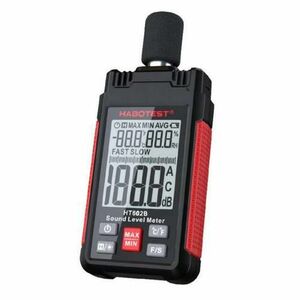 Sonometru Habotest HT602B, Masoara intensitatea sunetului, temperatura si umiditatea, USB, Afisaj LCD, Negru imagine