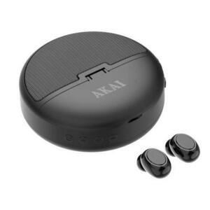 Casti True Wireless Akai BTE-J500BT, Bluetooth, Microfon (Negru) imagine