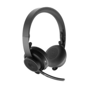 Casti Call Center Logitech UC Zone Wireless, Cu microfon, Bluetooth, USB (Negru) imagine