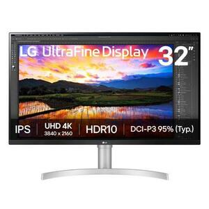 Monitor IPS LED LG 31.5inch 32UN650K-W, UHD (3840 x 2160), HDMI, DisplayPort, Boxe (Alb) imagine