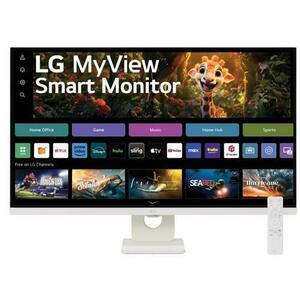 Monitor VA LED LG 31.5inch 32SR73U-W, UHD (3840 x 2160), HDMI, Boxe, 5 ms (Alb) imagine