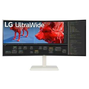 Monitor IPS LED LG 37.5inch 38BR85QC-W, WQHD+ (3840 x 1600), HDMI, DisplayPort, Boxe, 1 ms (Alb) imagine