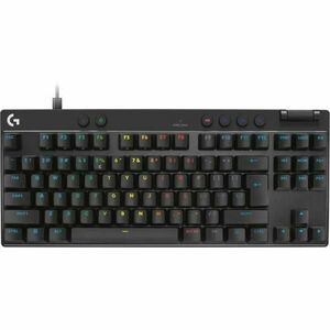 Tastatura Gaming Mecanica Logitech G PRO X TKL Rapid Pink Magnetic Analog Switch, USB, iluminare RGB (Negru) imagine