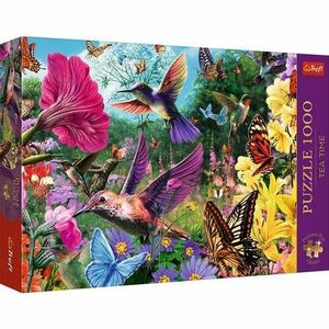 Puzzle Trefl Premium Plus - Tea Time, Gradina cu Colibri, 1000 piese imagine