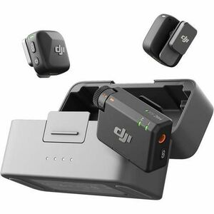 Kit microfon DJI Mic Mini 2, Carcasa cu incarcare, Autonomie 11.5 ore, Adaptor si magneti inclusi (Gri) imagine