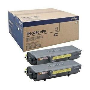 Set 2 tonere imprimanta, Brother, Compatibil cu Brother TN-3280, 8000 pagini, Negru imagine