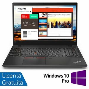 Laptop Refurbished LENOVO ThinkPad T580, Intel Core i5-8350U 1.70 - 3.60GHz, 8GB DDR4, 256GB SSD, 15.6 Inch Full HD, Webcam + Windows 10 Pro imagine