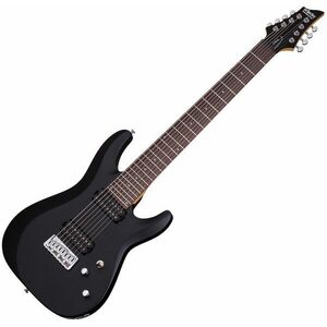 Schecter Deluxe C-8 Negru satinat Chitară electrică cu 8 corzi imagine