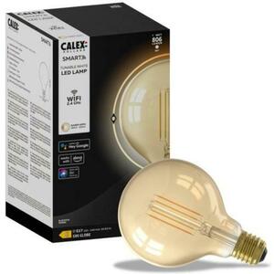 Bec LED vintage (decorativ) inteligent Calex Filament, Wi-Fi, G95, E27, 7W, 806 lm, lumina alba calda (1800-3000K), Auriu, Clasa energetica E imagine