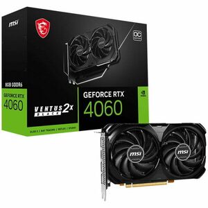 Placa video MSI GeForce RTX® 4060 VENTUS 2X BLACK OC, 8GB GDDR6, 128-bit imagine