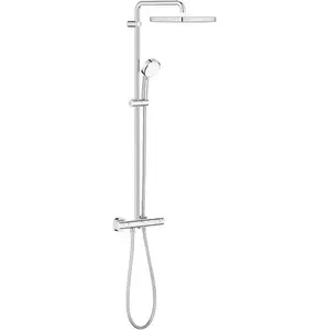 Sistem dus GROHE Cosmopolitan 250 26689000, termostat, 2 functii, argintiu imagine