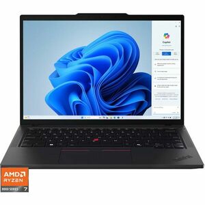 Laptop Lenovo ThinkPad T14 Gen 5 cu procesor AMD Ryzen™ 7 PRO 8840U pana la 5.1GHz, 14 WUXGA, IPS, 16GB DDR5 RAM, 1TB SSD, AMD Radeon™ 780M Graphics, Windows® 11 Pro, Black, 3y on-site Premium Care imagine