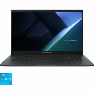 Laptop Asus ExpertBook B1 B1503CVA-NJ1185, 15.6 inch 1920 x 1080, Intel Core i3-1315U 6 C / 8 T, 3.3 GHz - 4.5 GHz, 10 MB cache, 28 W, 8 GB DDR5, 256 GB SSD, Intel UHD Graphics, Fara sistem de operare, Negru imagine