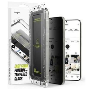 Folie de protectie Ecran Privacy Ringke Easy Slide pentru Samsung Galaxy S25 S931, Sticla Securizata, Full Glue, Set 2 bucati imagine