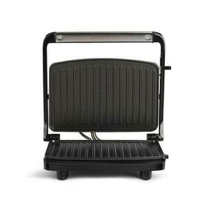 Gratar compact Livoo DOC 232G, 750W, placi aniaderente canelate, balama reglabila, suprafata de gatit 23x15cm, reglare automata a temperaturii, posibilitate de stocare pe verticala, carlig de blocare, picioare antiderapante, (Gri/Negru) imagine