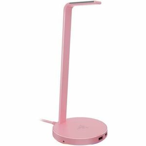 Stand casti Razer Base Station V2 Chroma, hub USB, Roz Quartz imagine