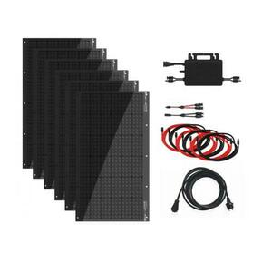 Kit panouri solare flexibile pentru balcon Technaxx TX-270, 600W, 1 x microintervor, Wi-Fi, On grid, uz rezidential (Negru) imagine