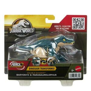 Figurina 2 in 1 Jurassic World Fierce Changers - Double Danger, Baryonyx si Parasaurolophus imagine