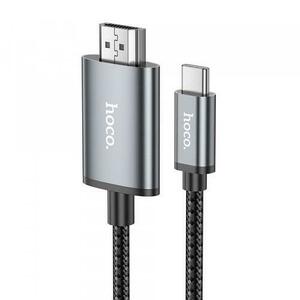 Cablu Audio si Video USB-C - HDMI HOCO UA27, 2m, Gri imagine