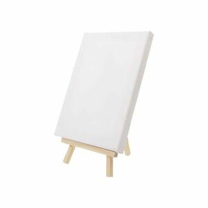 Panza pictura cu sevalet, canvas bumbac 280g/mp, pliabil, 15x20 cm imagine
