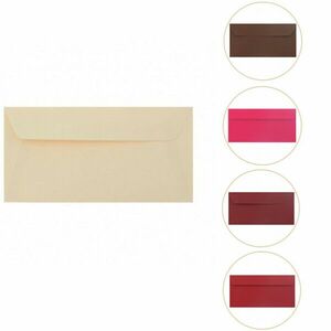 Plicuri DL siliconice, set 25 bucati, diverse culori, 11 x 22 cm Visiniu imagine
